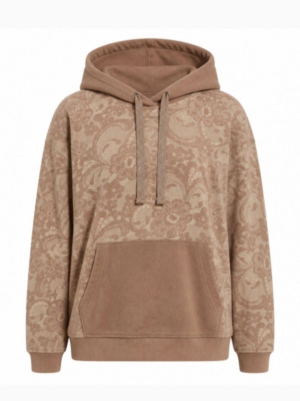 Simply Vera Wang Women’s M Peach Hoodie Soft Cozy Loungewear Pullover Sweatshirt